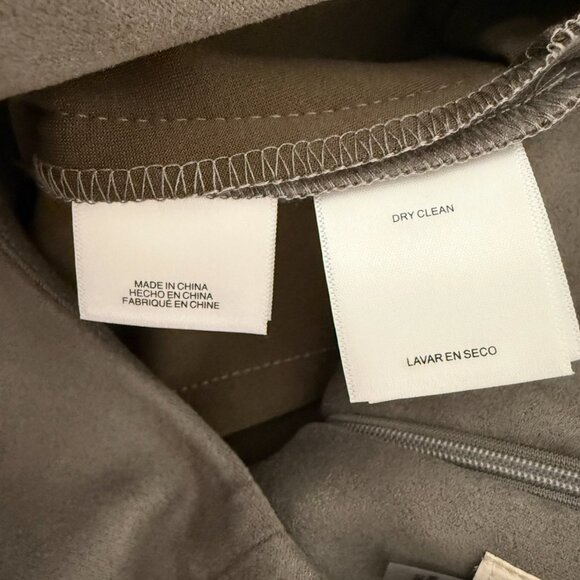 Anne Klein Women's Gray Faux Suede/Felt Midi Sheath Dress Sz 8 NWT - Picture 12 of 13